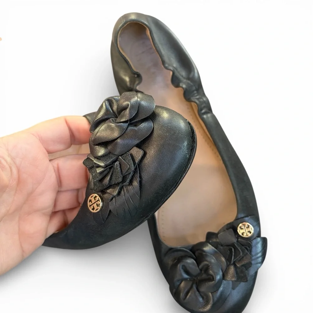 Tory Burch Blossom Ballet Leather‎ Flats 7.5